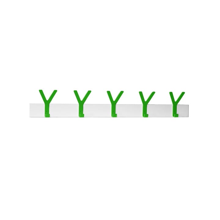 Y フックラック - White, 5 green hooks - SMD Design | SMD Design