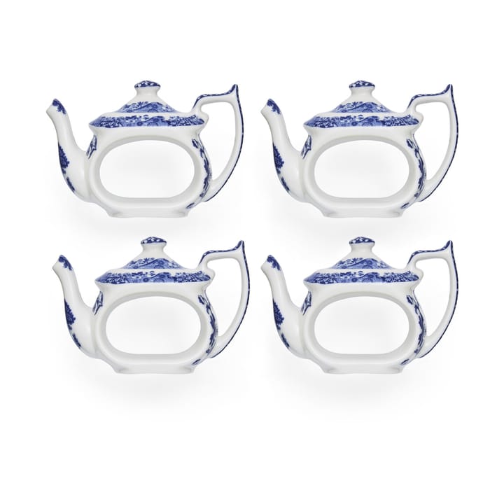 Blue Italian ナプキンリング 4個セット - Blue-white - Spode | スポード