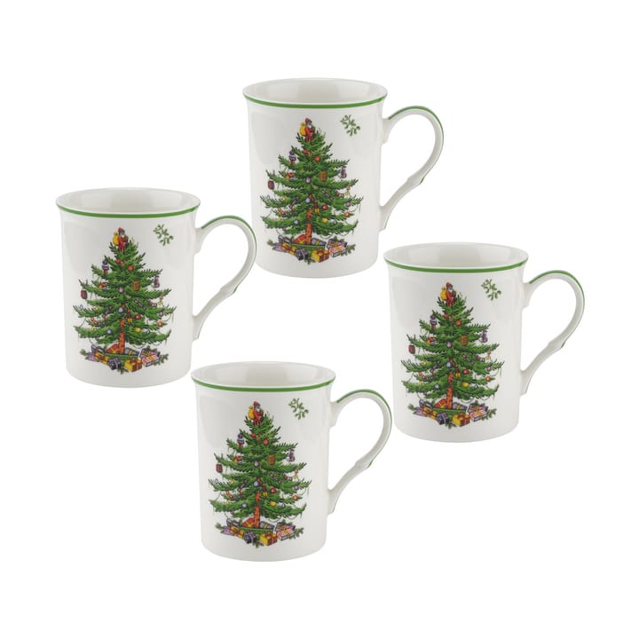 Christmas Tree カップ 34 cl 4パック - White-green-red - Spode | スポード