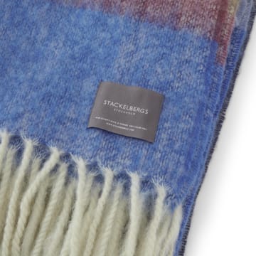 Mohair ブランケット - Stripe Blue, Azure & Camel - Stackelbergs