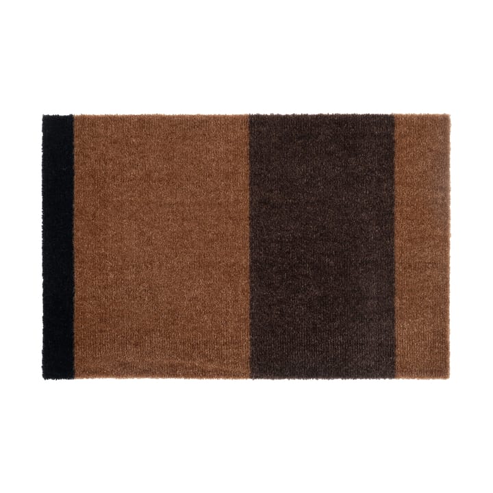 Stripes by tica. horizontal. ドアマット - Cognac-dark brown-black, 40x60 cm - Tica copenhagen