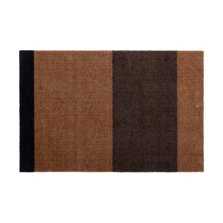 Stripes by tica. horizontal. ドアマット - Cognac-dark brown-black, 60x90 cm - Tica copenhagen