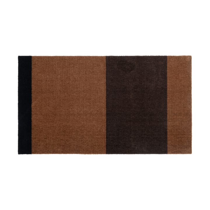 Stripes by tica. horizontal. ホールウェイラグ - Cognac-dark brown-black, 67x120 cm - tica copenhagen