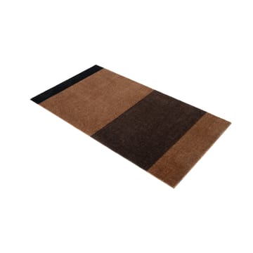 Stripes by tica. horizontal. ホールウェイラグ - Cognac-dark brown-black, 67x120 cm - tica copenhagen