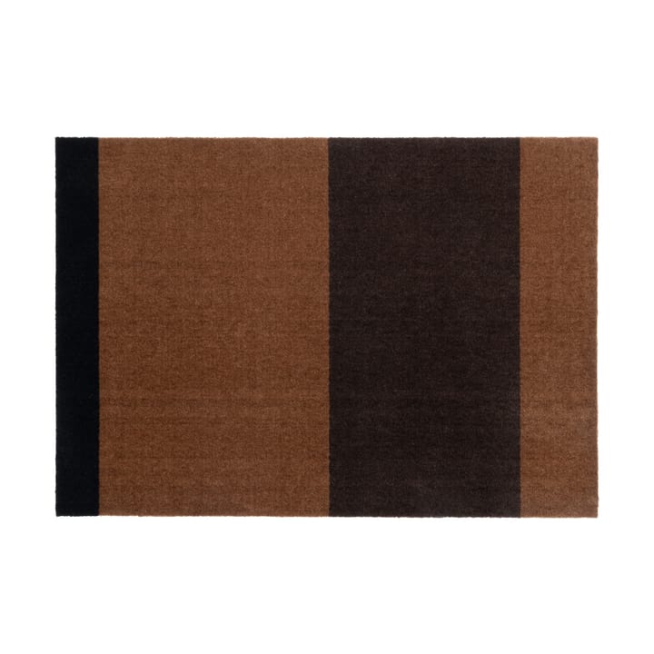 Stripes by tica. horizontal. ホールウェイラグ - Cognac-dark brown-black, 90x130 cm - tica copenhagen