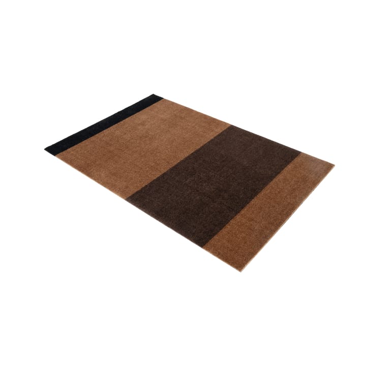 Stripes by tica. horizontal. ホールウェイラグ - Cognac-dark brown-black, 90x130 cm - tica copenhagen