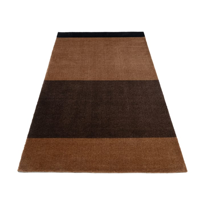 Stripes by tica. horizontal. ホールウェイラグ - Cognac-dark brown-black, 90x200 cm - tica copenhagen