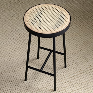 Be My Guest バースツール - Rattan, black steel legs - Warm Nordic