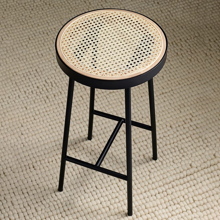 Be My Guest バースツール, Rattan, black steel legs Warm Nordic