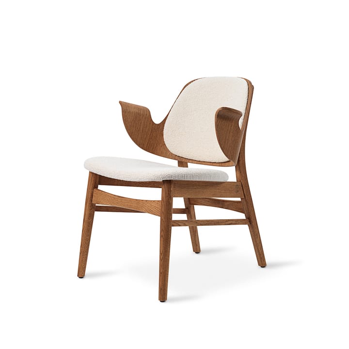 Gesture ラウンジチェア - Fabric barnum 24 cream, oiled teak oak legs - Warm Nordic