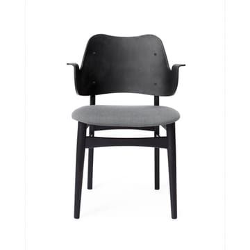 Gesture チェア, 布張りシート - Fabric canvas 134 grey melange, black lacquered beech legs, upholstered seat - Warm Nordic