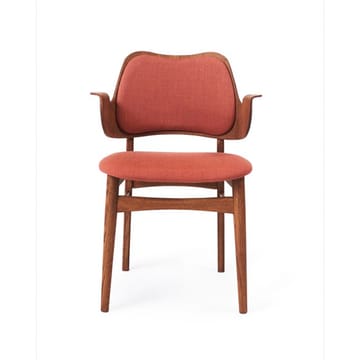 Gesture チェア, 布張りシート&バック - Fabric canvas 566 peachy pink, oiled teak oak legs, upholstered seat, upholstered back - Warm Nordic