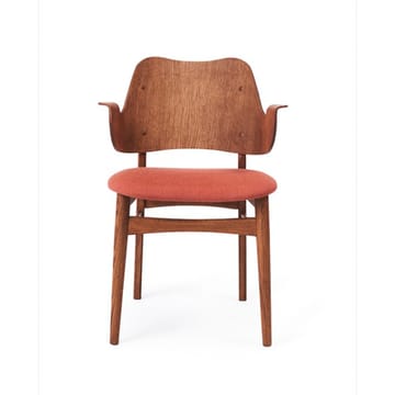 Gesture チェア, 布張りシート - Fabric canvas 566 peachy pink, oiled teak oak legs, upholstered seat - Warm Nordic