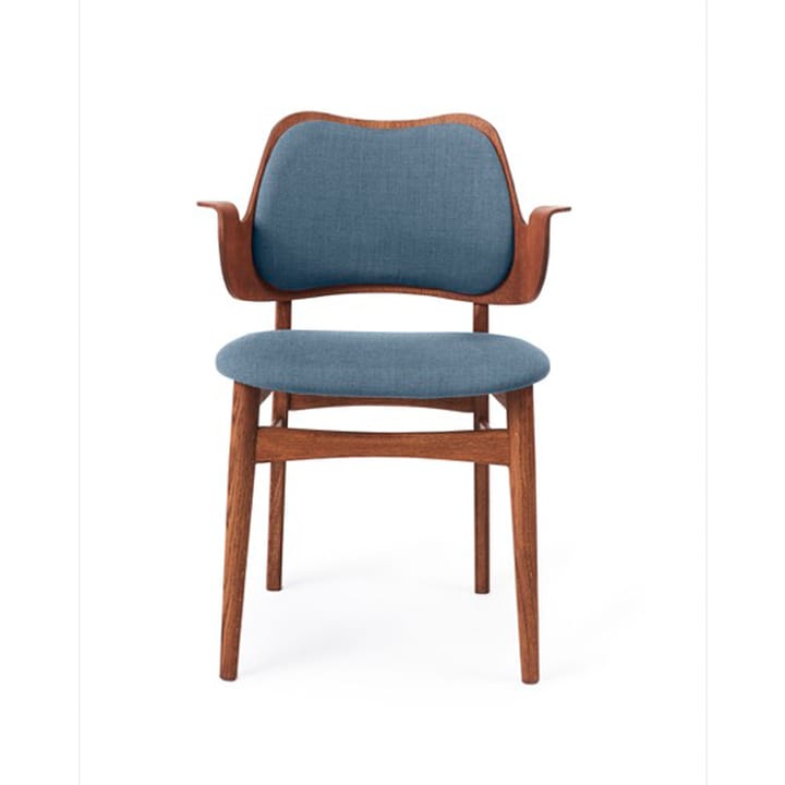 Gesture チェア, 布張りシート&バック - Fabric canvas 734 denim, oiled teak oak legs, upholstered seat, upholstered back - Warm Nordic