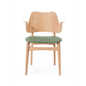 Gesture チェア, 布張りシート - Fabric canvas 926 sage green, white oiled oak legs, upholstered seat - Warm Nordic