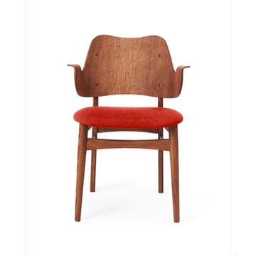 Gesture チェア, 布張りシート - Fabric sunset orange, oiled teak oak legs - Warm Nordic