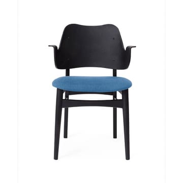 Gesture チェア, 布張りシート - Sea blue-black lacquered beech legs - Warm Nordic