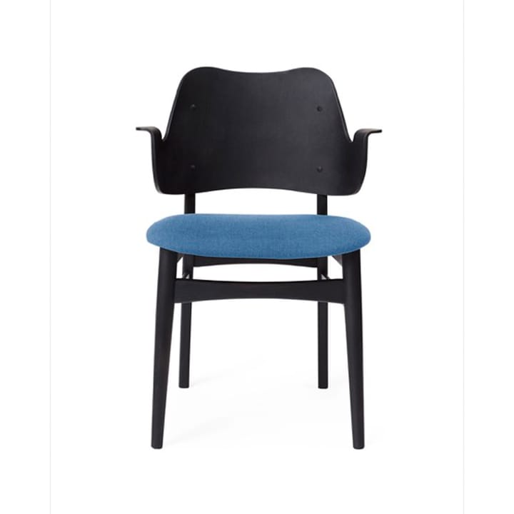 Gesture チェア, 布張りシート - Sea blue-black lacquered beech legs - Warm Nordic