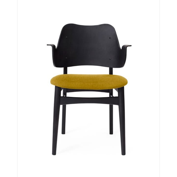 Gesture チェア, 布張りシート - Yellow-black lacquered beech legs - Warm Nordic