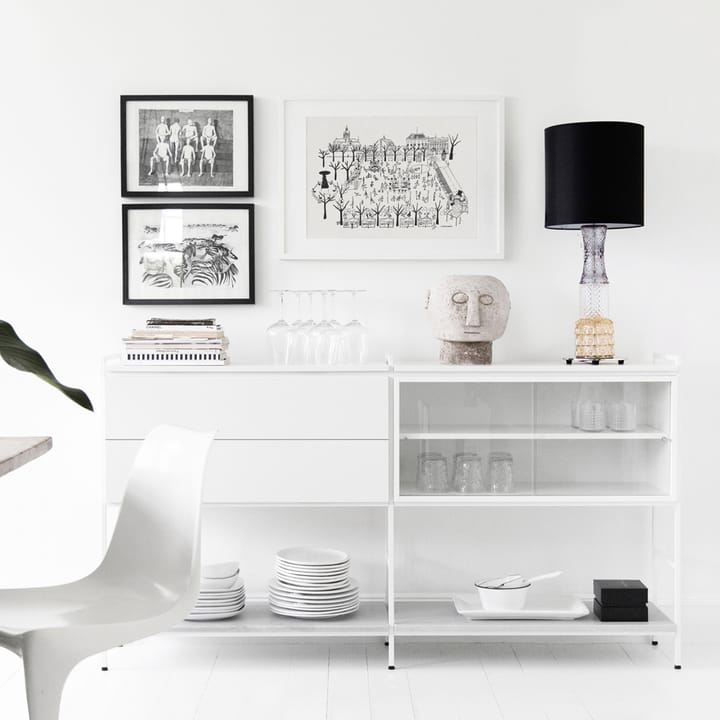 Molto shelving, White, bottom Zweed